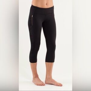 Lululemon Athletica Black Ruched Leggings